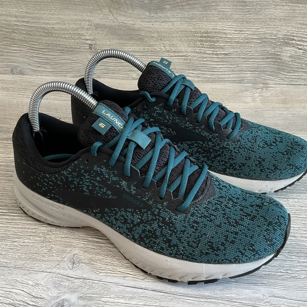 Brooks Launch 6 Womens Dark Green Running Shoes Sneakers 1202851B033 Size 9 B